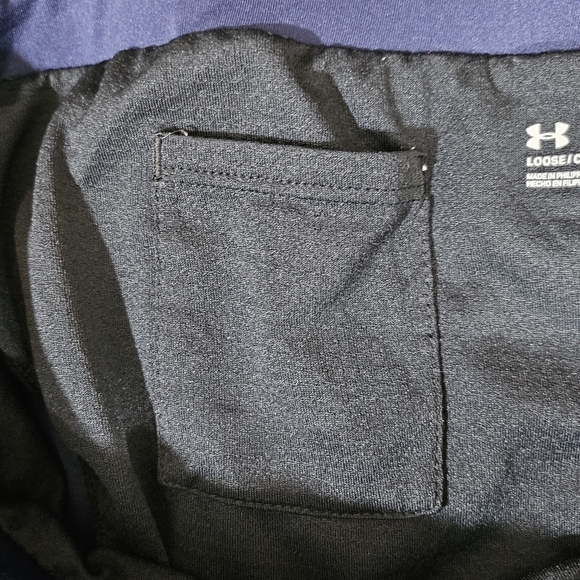 Under Armour Navy Blue Loose Heatgear Athletic Running Shorts Size L - Picture 5 of 7